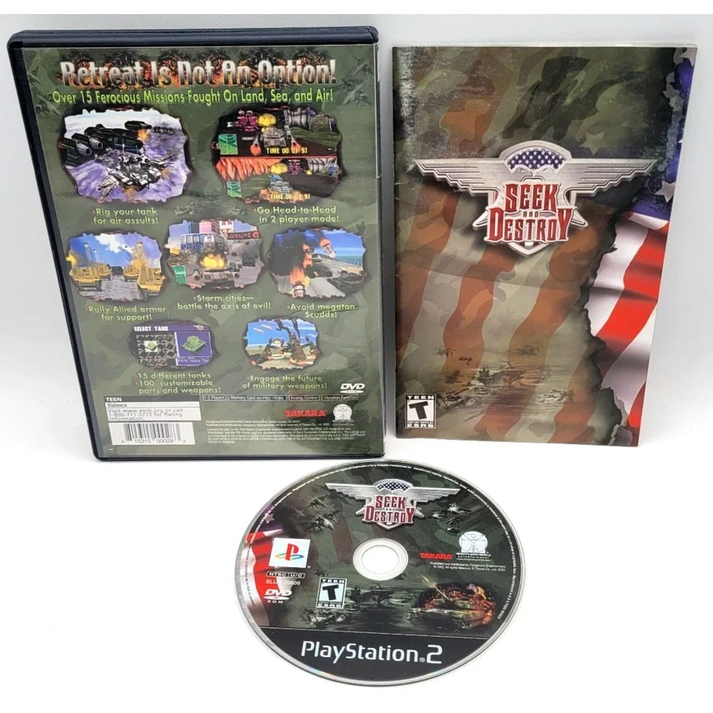 Seek and Destroy (Sony PlayStation 2, PS2) CIB COMPLETE IN BOX‎